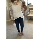 Lauren Lace Dip Hem Top - White - Alternative 1