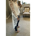 Lauren Lace Dip Hem Top - White - Alternative 2