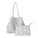 Reversible Star Bag with Clutch - Grey Silver