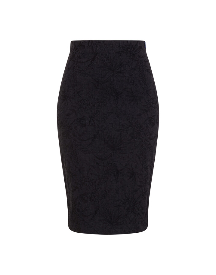 Robell Christy Jacquard Skirt - Navy