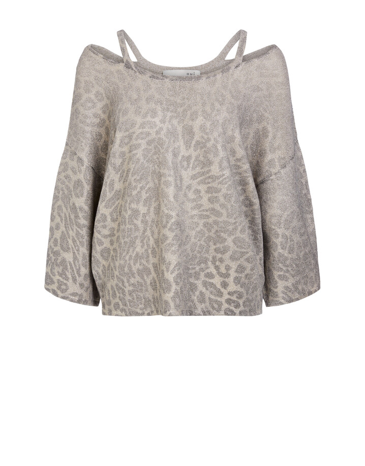 Oui Animal Metallic Jumper - Metallic
