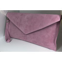 Suede Clutch - Pink 