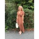 Liberty Spot Dress - Brown