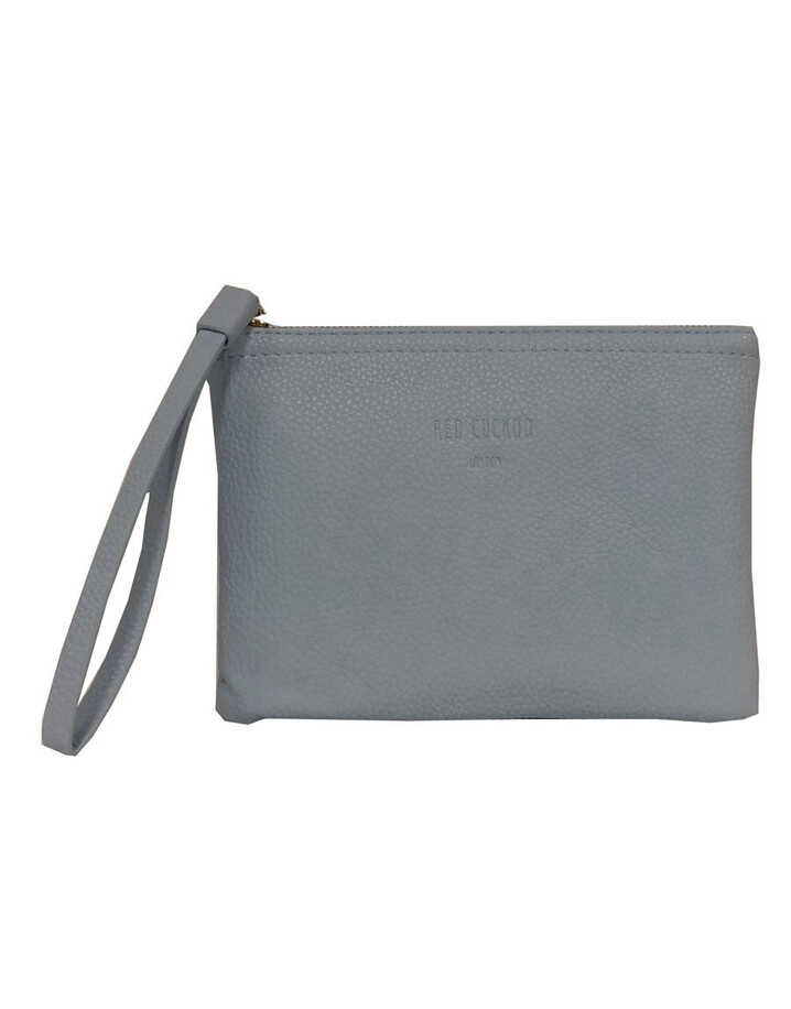 Red Cuckoo Textured Clutch - Pale Blue 