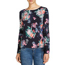 Floral Print Drawstring Jumper - Navy Mix - Alternative 1
