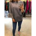 Iona Faux Fur Cuff Jumper - Grey