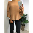 Connie Pleated Top - Camel