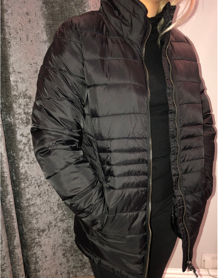 Fransa Paquilt Coat - Black