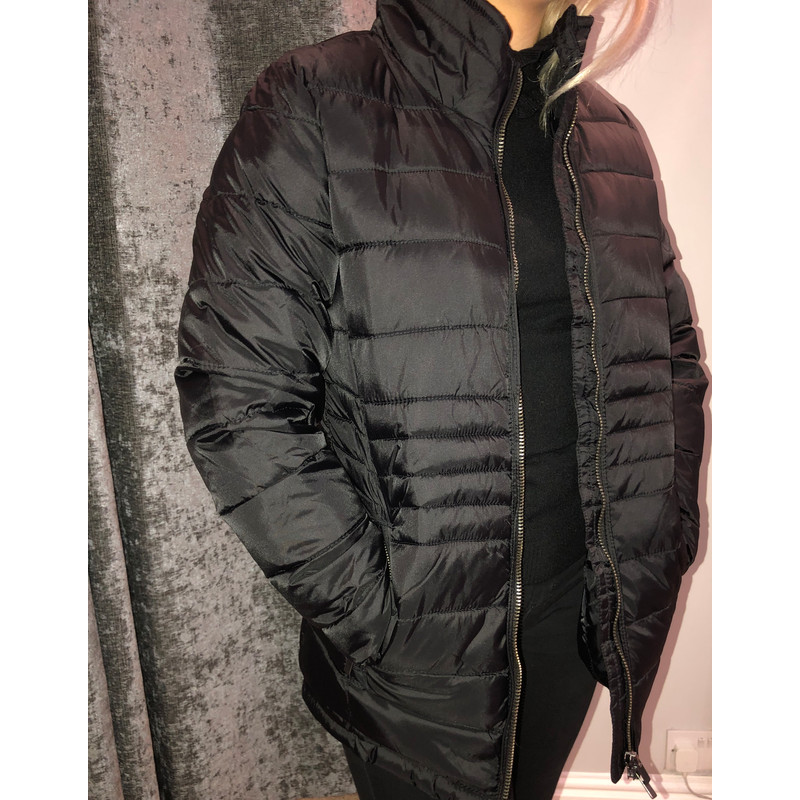 Fransa Paquilt Coat in Black (90)