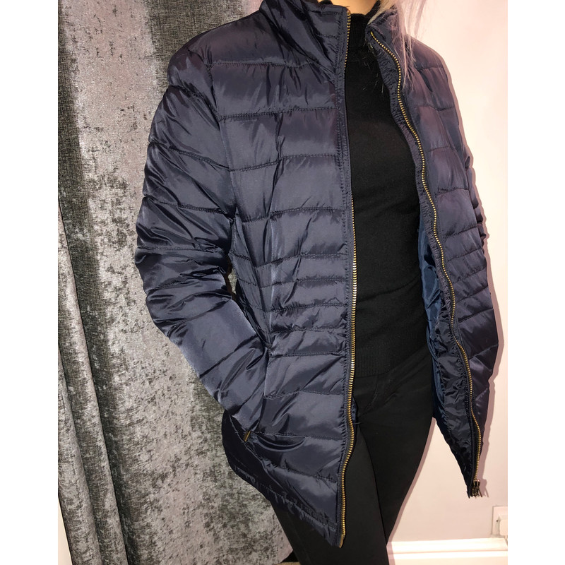 Fransa Paquilt Coat In Navy