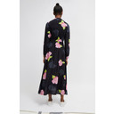 Eleonore Drape Midi Shirt Dress - Black Floral - Alternative 4