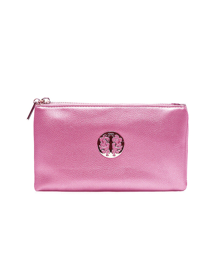 Lucy Cobb Bags Toni Clutch With Strap - Dark Metallic Pink