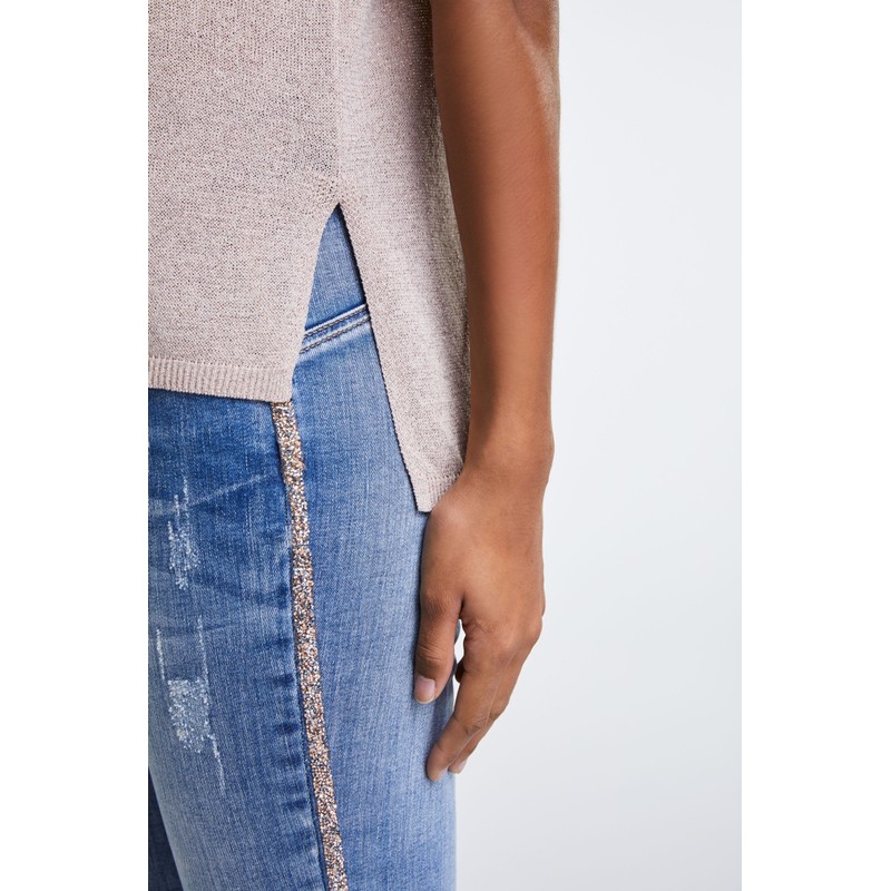 Oui Sparkle Seam Jeans in Denim