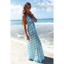 Silk Ibiza Dress Long - Aquamarine Dream