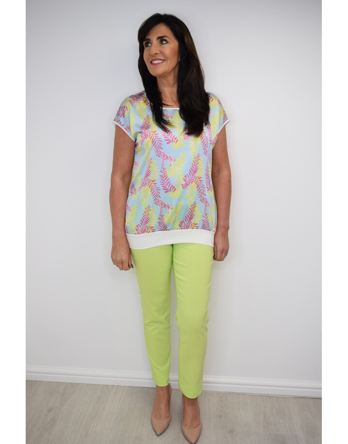 Deck Printed Top - Pink Zebra