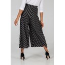 Stripe Pleated Culottes - Black - Alternative 2