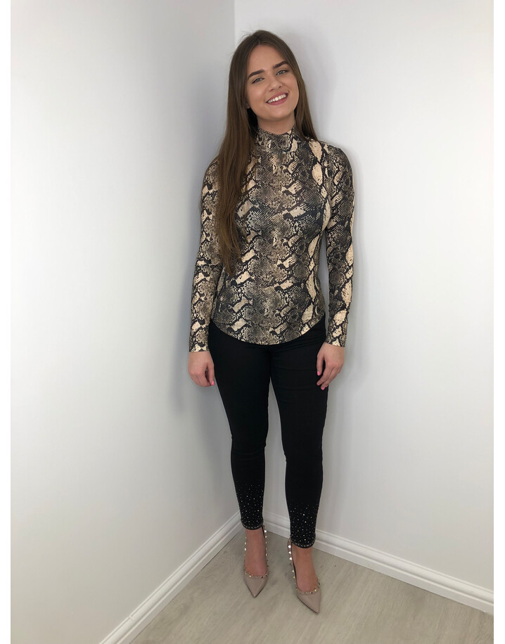 French Connection Snake Print Polo - Snake Print