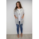 Angel Wings Linen Jacket - Light Grey