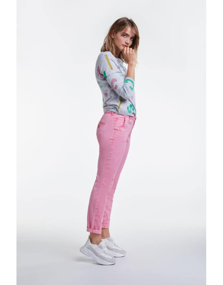Oui Multi Coloured Alphabet Jumper - Grey