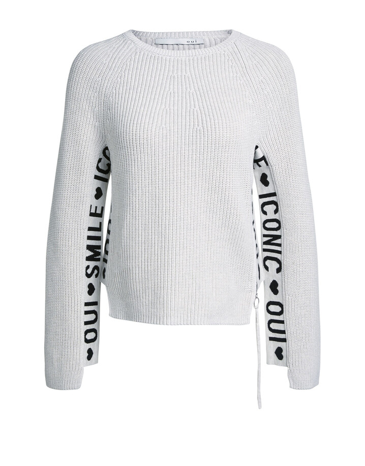 Oui Iconic Jumper  - Stone