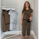 Printed Culotte Set - Brown Mix - Alternative 1