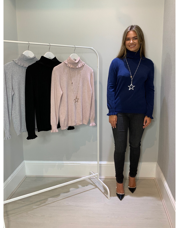Lucy Cobb Paris Polo Neck  - Navy