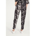 Abstract Print Paperbag Trousers  - Black & White - Alternative 1