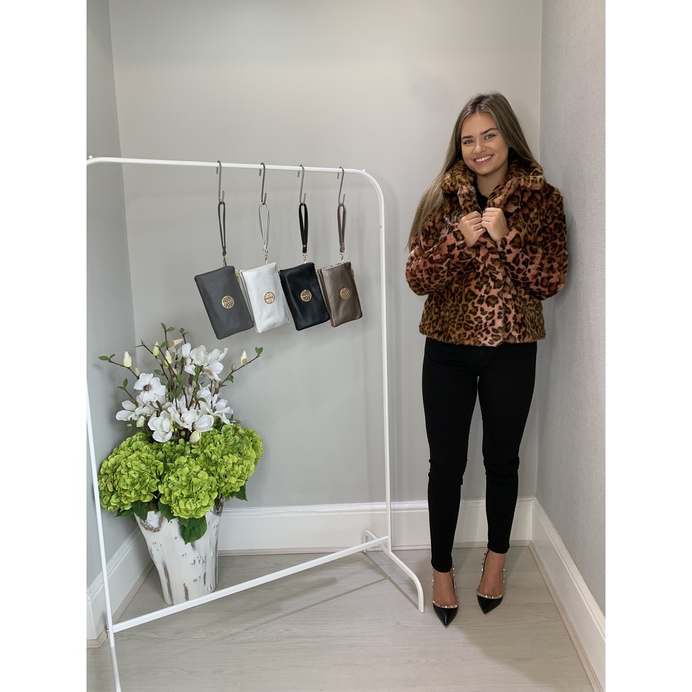 french connection leopard coat