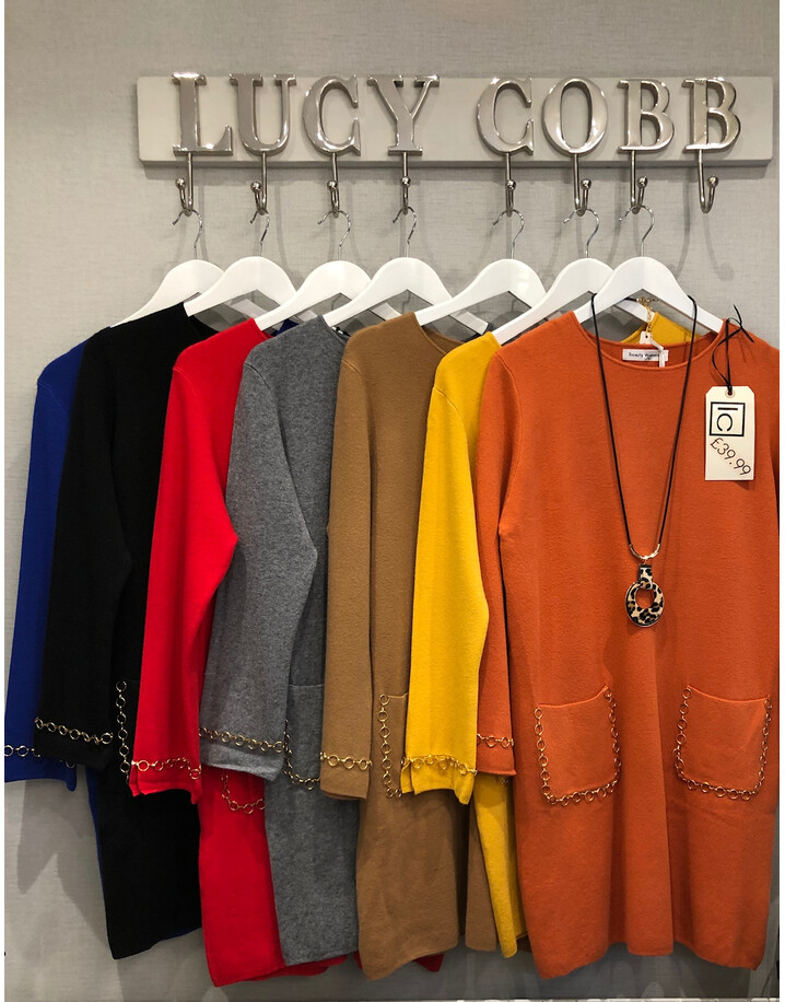 Lucy Cobb Chain Pocket Tunic - Mustard
