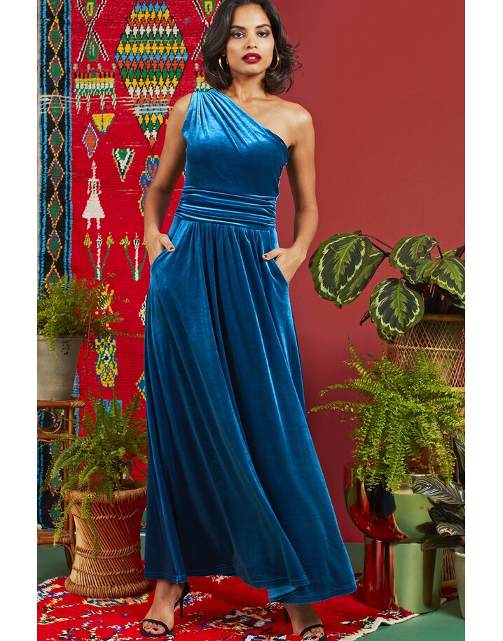 Onjenu Rosa Dress - Teal Velvet