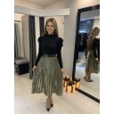 Poppy Puff Sleeve Sparkle Top - Black - Alternative 1