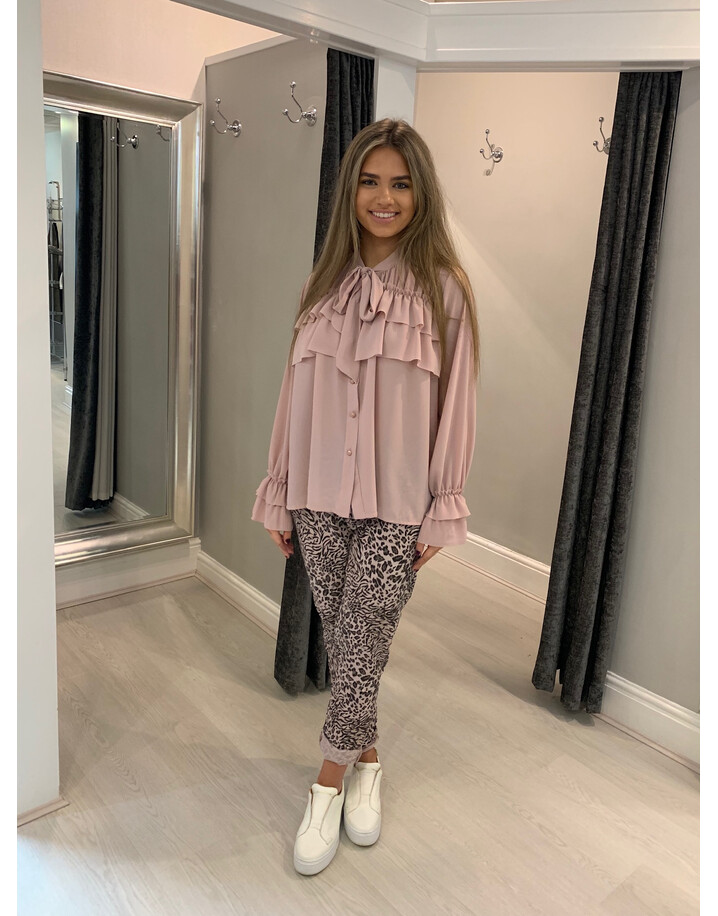 Lucy Cobb Kendall Ruffle Blouse - Dusky Pink