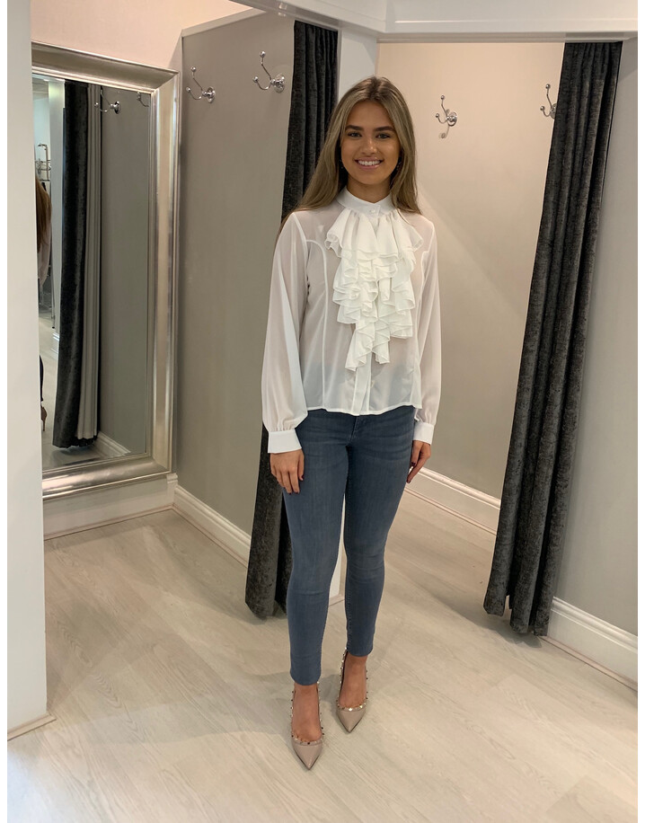 Lucy Cobb Kylie Ruffle Blouse - White