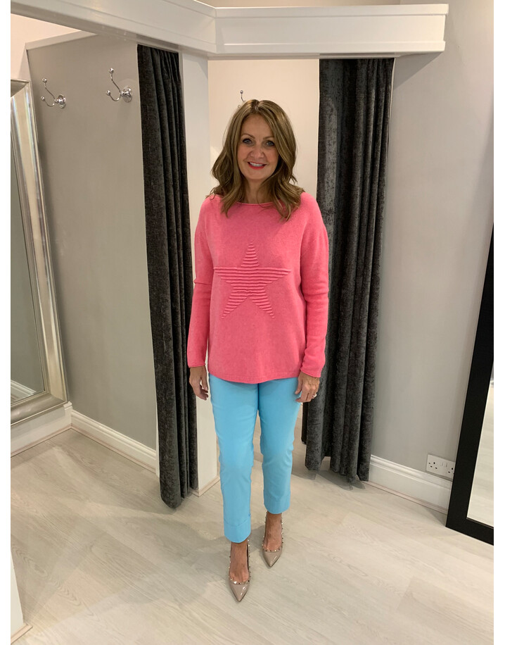 Lucy Cobb Super Soft Luxury Star Jumper - Bubblegum Pink