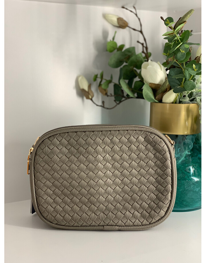 Lucy Cobb Bags Platted Camera Bag - Grey