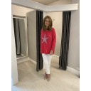 Sugar Soft Star Jumper - Dark Pink