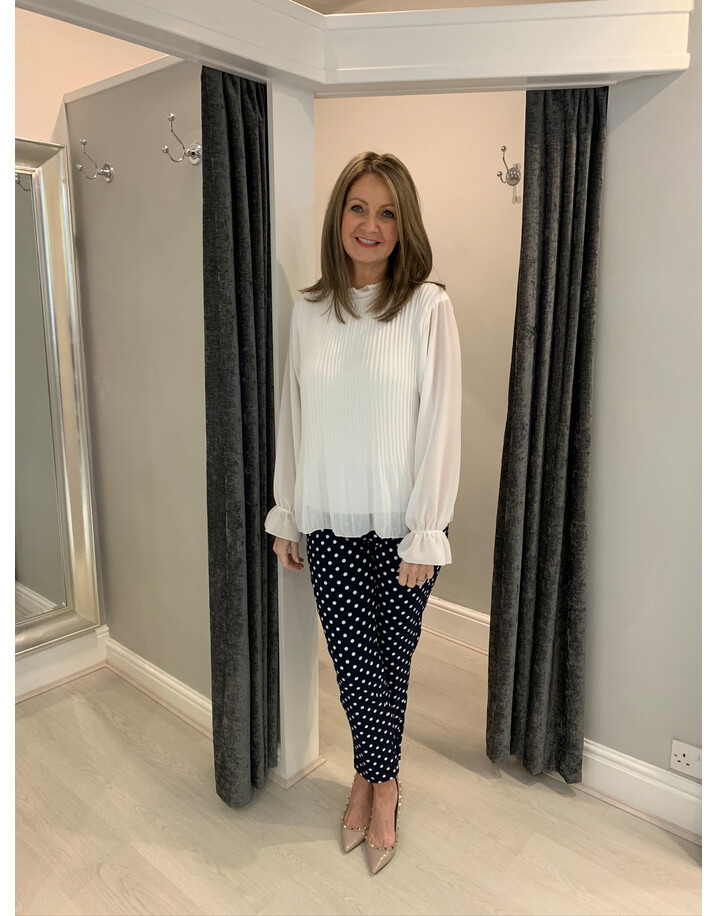 Lucy Cobb Paloma Plain Sleeve Top - White