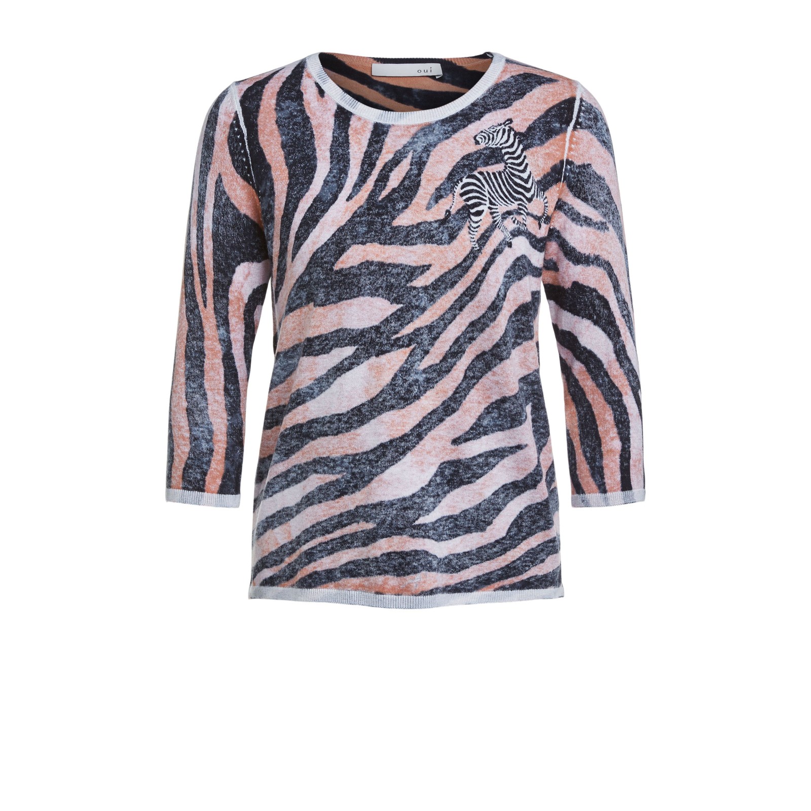 Oui Zebra Print Jumper in Multi