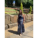 Tia Tie Dye Maxi Skirt  - Navy