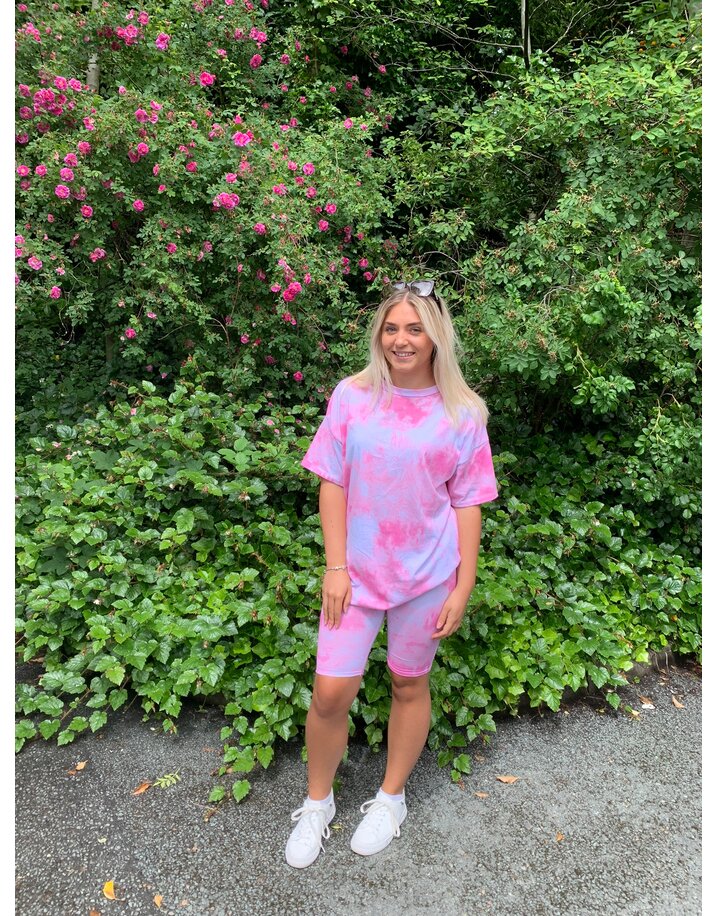 Lucy Cobb Tie Dye Shorts Set - Pink 