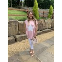 Oversized Star Tee - Baby Pink