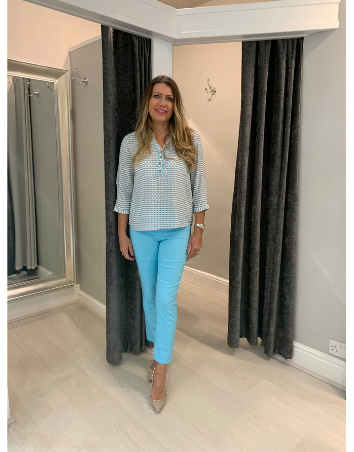 Fransa Fripgeo Top - Turquoise