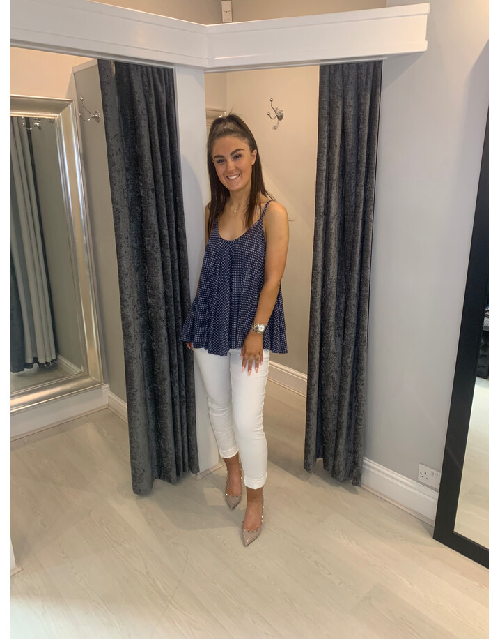 Lucy Cobb Daisy Swing Vest top - Navy