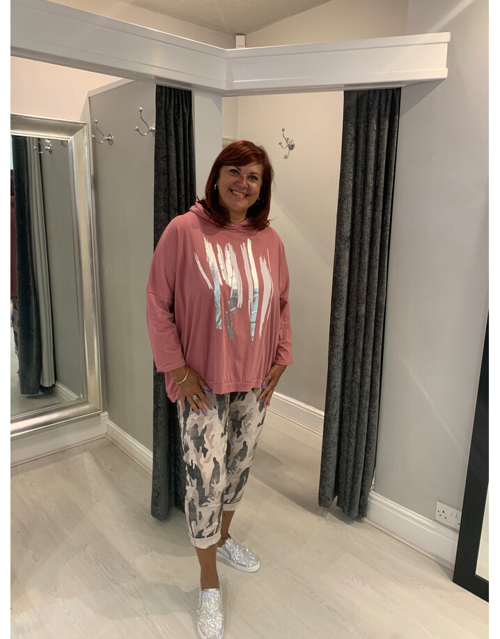 Lucy Cobb Curve Magic joggers - Large Camo  - Baby Pink