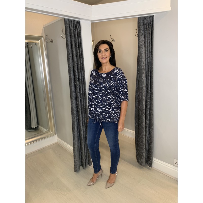 Fransa Frlacampa 2 Top In Navy Mix
