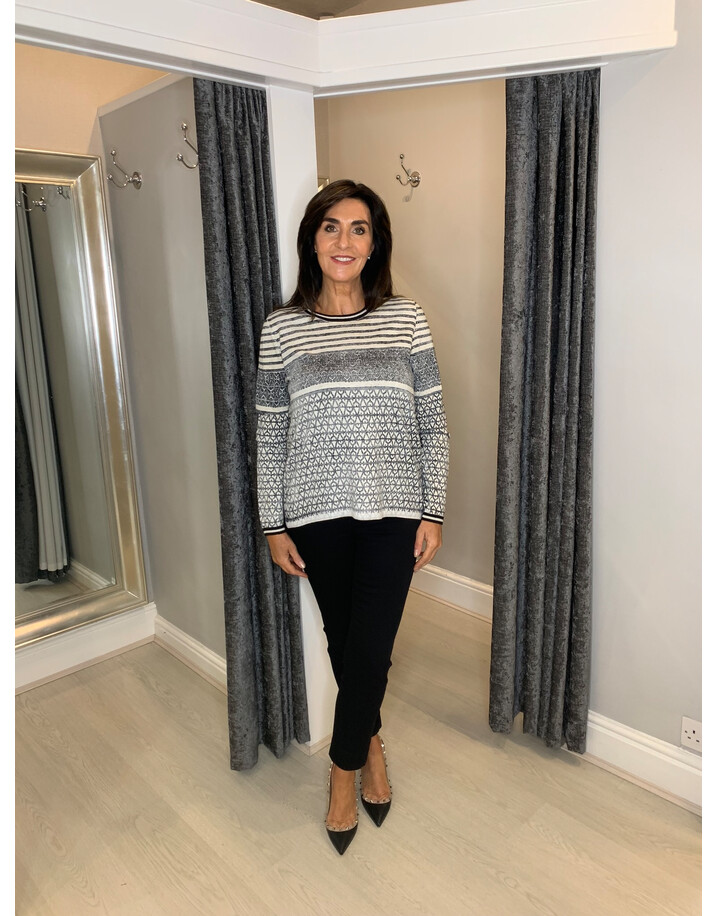 Oui Dalmation Jumper - Stone