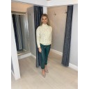 High Neck Multi Chunky Jumper - Cream Mix
