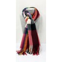 Rainbow Stripe Scarf - Red