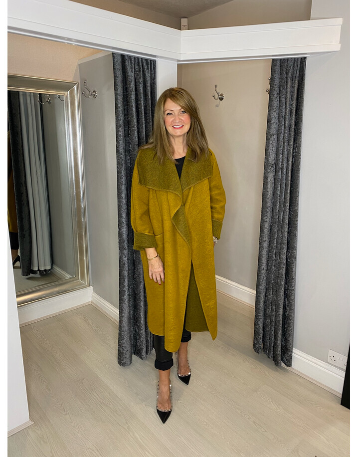 Lucy Cobb Jasmine Wool Coat - Mustard