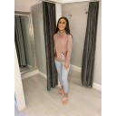 Stormi Sequin Pocket Jumper - Pink 